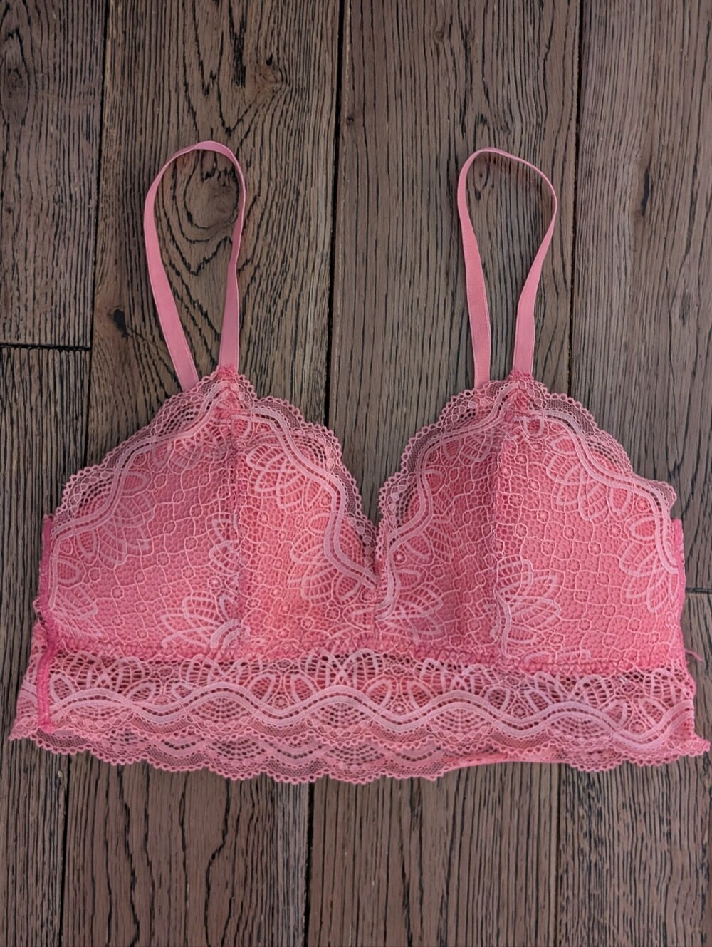 Like New! Leonisa Lace Bralette,  Coral Pink